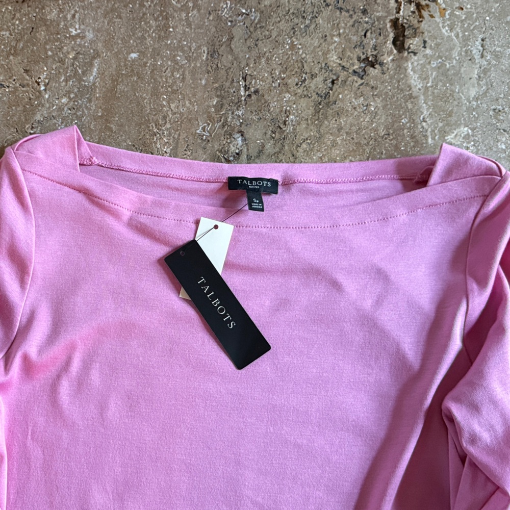 Talbots Soft Pink Long Sleeve Tee